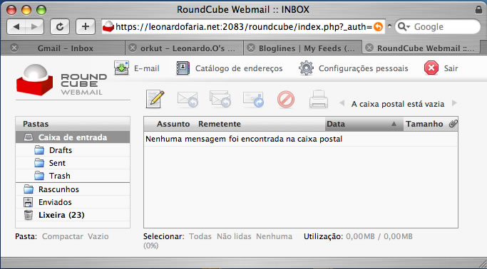 RoundCube no Safari